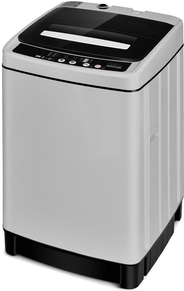 Portable Washing Machine: Top 10 Models & Buyer's Guide 45 Costway 1.5 cu. ft. High Efficiency Full-Automatic Portable Top Load Washer Dryer with Child Lock in Gray-UL and ETL Certified