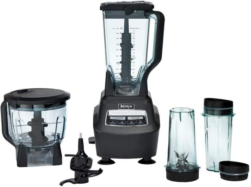 NINJA Mega Kitchen System 72 oz. 5-Speed Black Blender and Food Processor with Travel Cups (BL770)