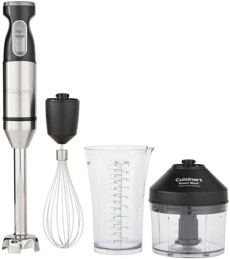 Cuisinart Smart Stick 5-Speed Stainless Steel Immersion Blender with 3-Cup Chopper and Grinder Attachment