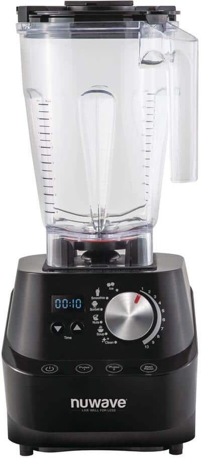 NuWave 64 oz. 6 Speed Countertop Infinity Blender with Lifetime Warranty Black Finish