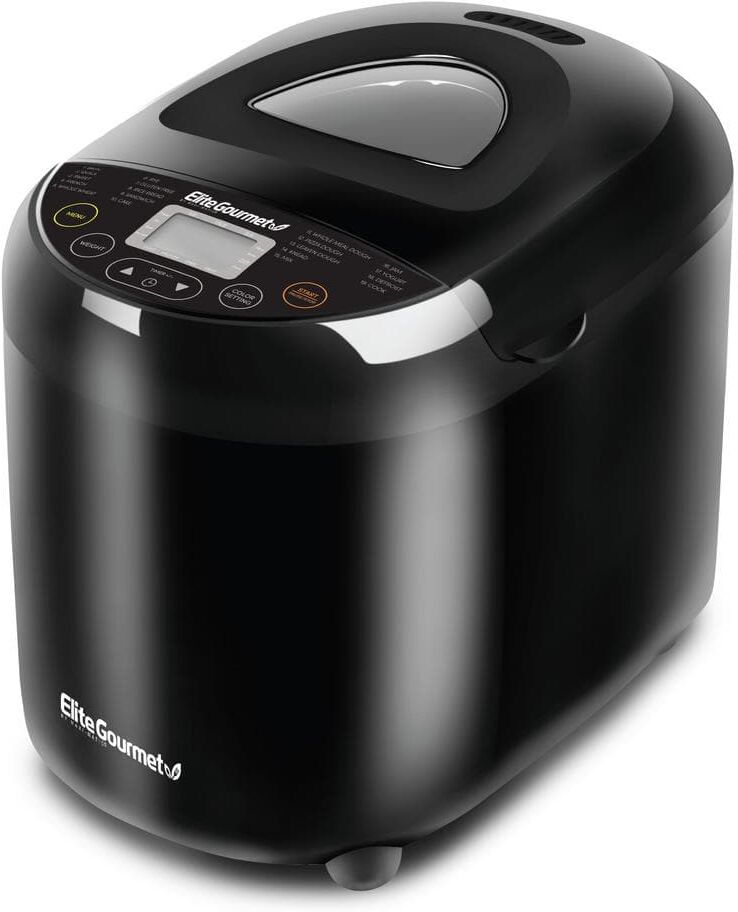 Elite Gourmet Gourmet 2lb Programmable Black Bread Maker