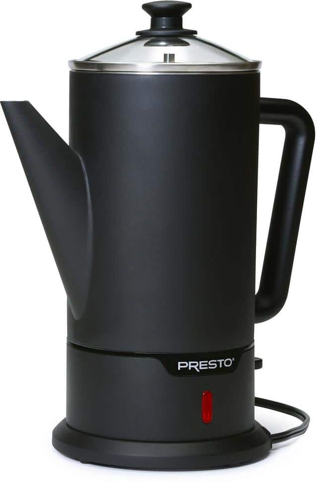 Presto 12 Cup Black Stainless Steel Cordless-Serve Coffee Maker