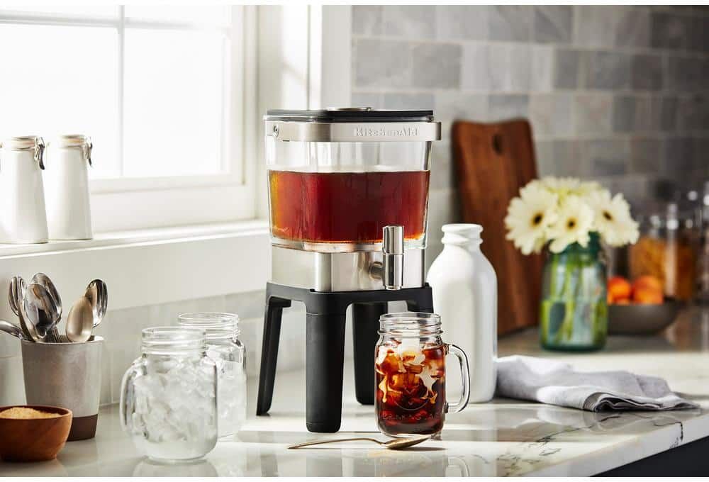 KitchenAid 4.75 Cup Silver Cold Brew Coffee Maker