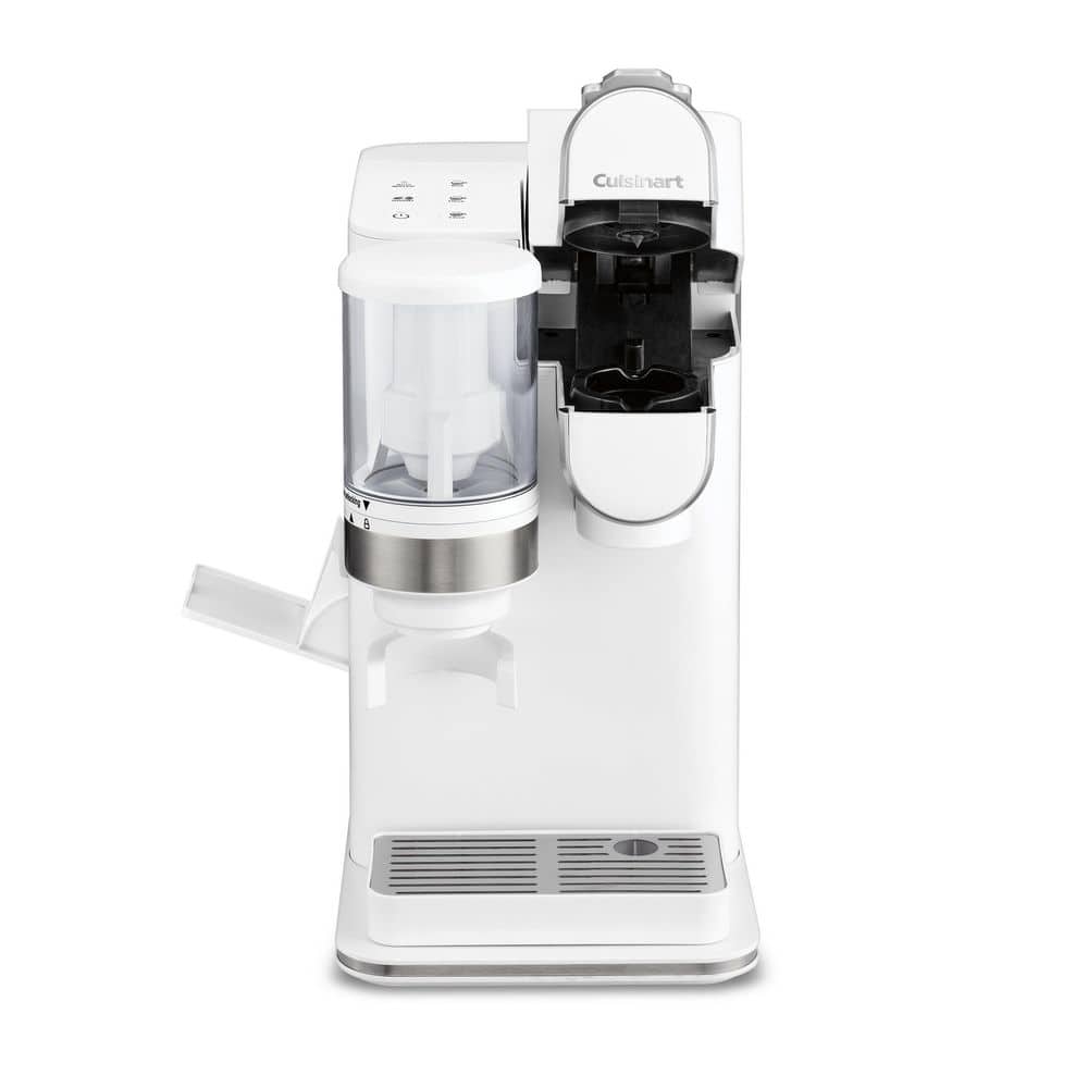 Cuisinart Grind and Brew Single Serve 1-Cup White Coffee Maker with Conical Burr Grinder