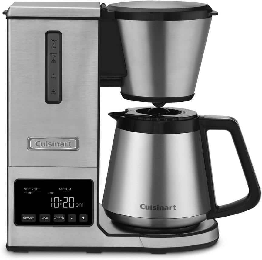 Cuisinart PurePrecision 8 Cup Silver Pour-Over Coffee Brewer with Thermal Carafe