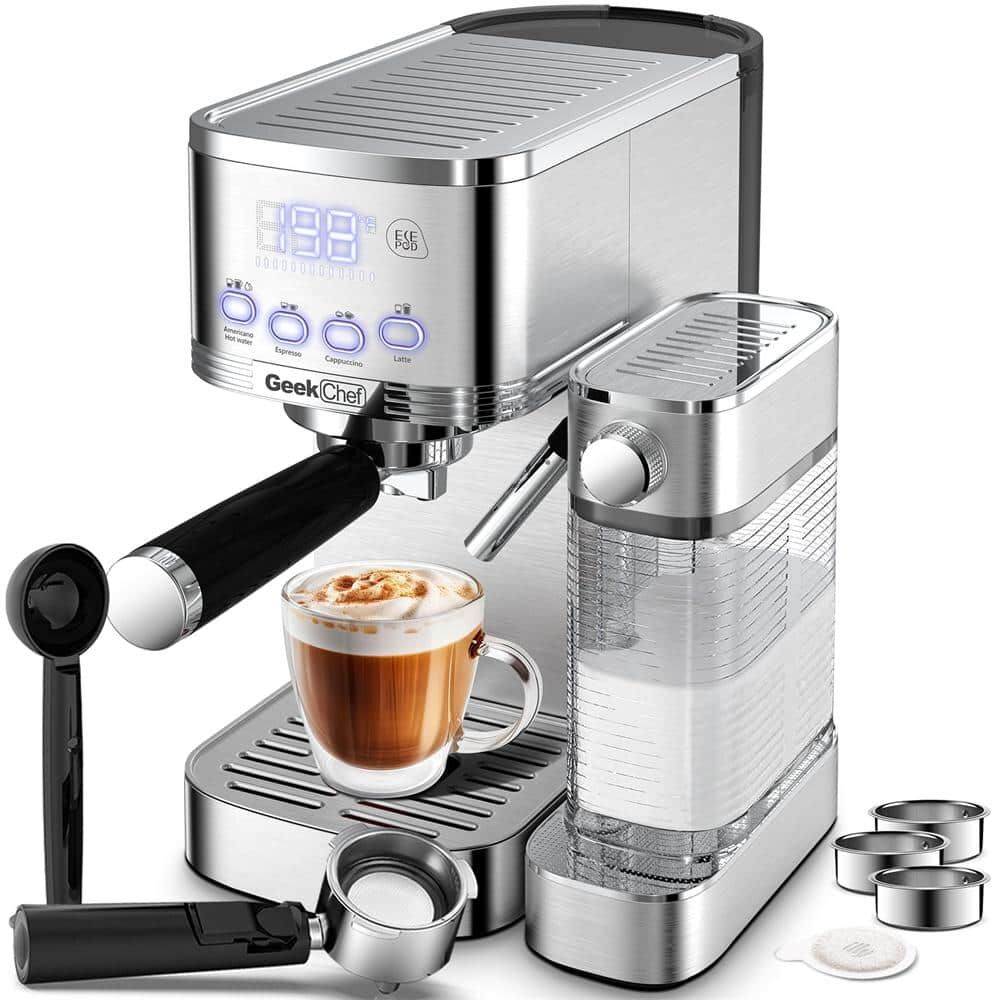 Tafole 20-Bar 7 Cup Stainless Steel Espresso Machine with Automatic Milk Frothier and Temperature Display