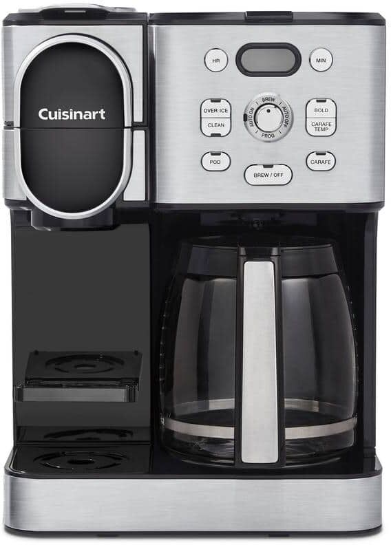 Cuisinart 12 Cup Stainless Steel Drip Coffee Maker with Single Serve Option