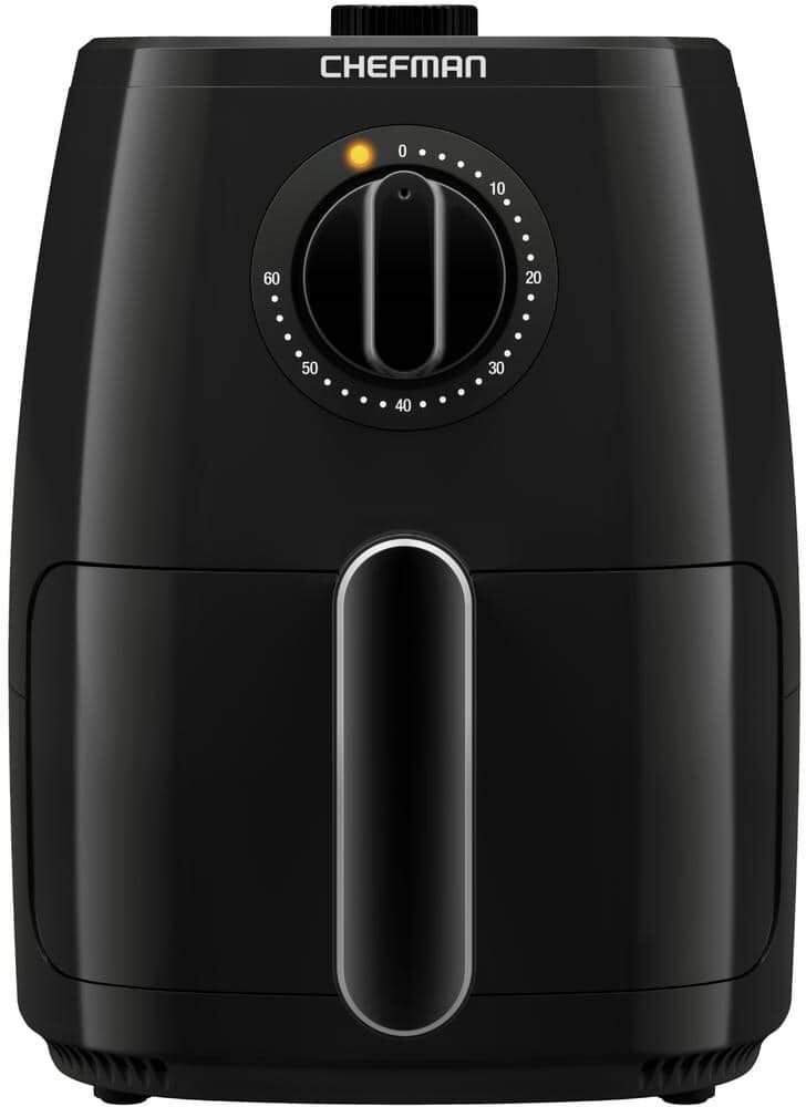 Chefman Countertop Air Fryer, 2 Qt. Black, Air Fryer, TurboFry with Adjustable Temp Control