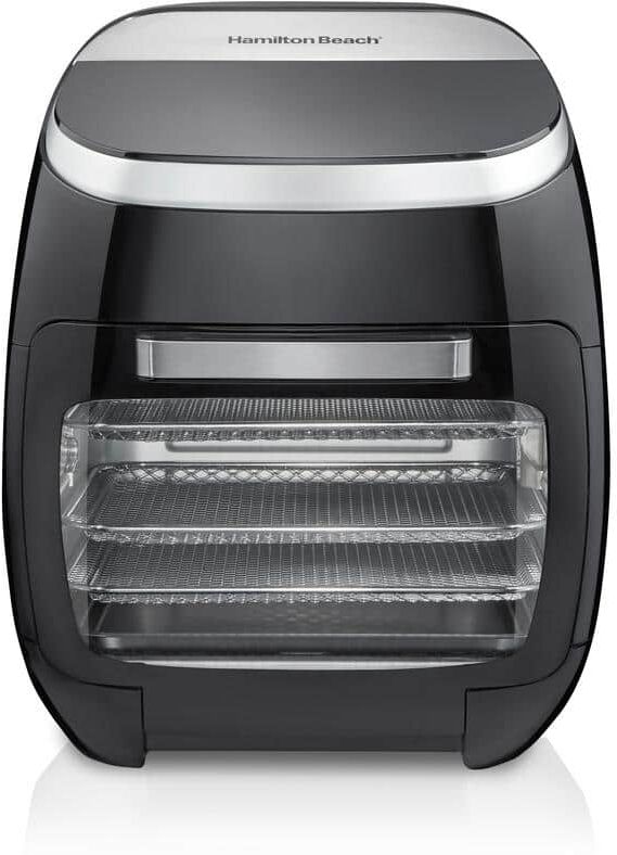 Hamilton Beach 11.6 qt. Black Digital Air Fryer with Rotisserie