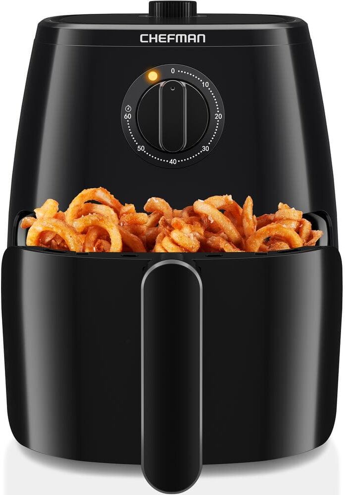 Chefman TurboFry 5 Qt. Air Fryer, Integrated 60-Min Timer for Healthy Cooking, Cook with 80% Less Oil, Adjustable Temperature