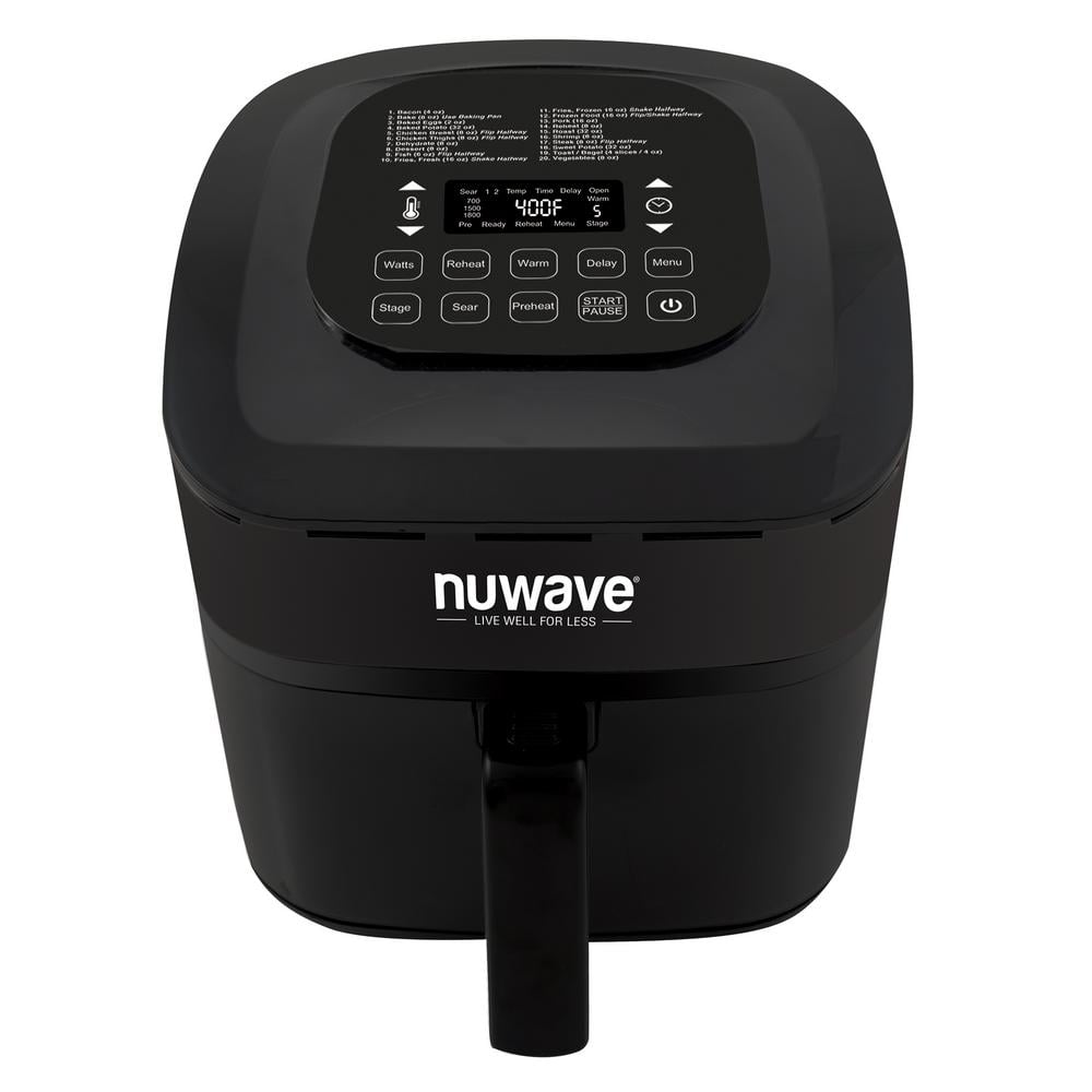 NuWave Brio 8 qt. Black Digital Air Fryer with Probe