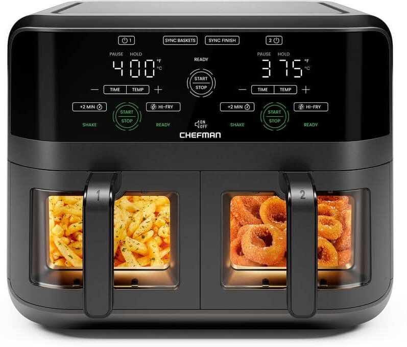 Best Air Fryer: Crisp Perfection: Discover the Top 10 Air Fryer Models of 2024 for Healthier, Delicious Cooking 32 Chefman 6 qt. Black Double Basket Air Fryer with Capacitive Touch Control, and Windows