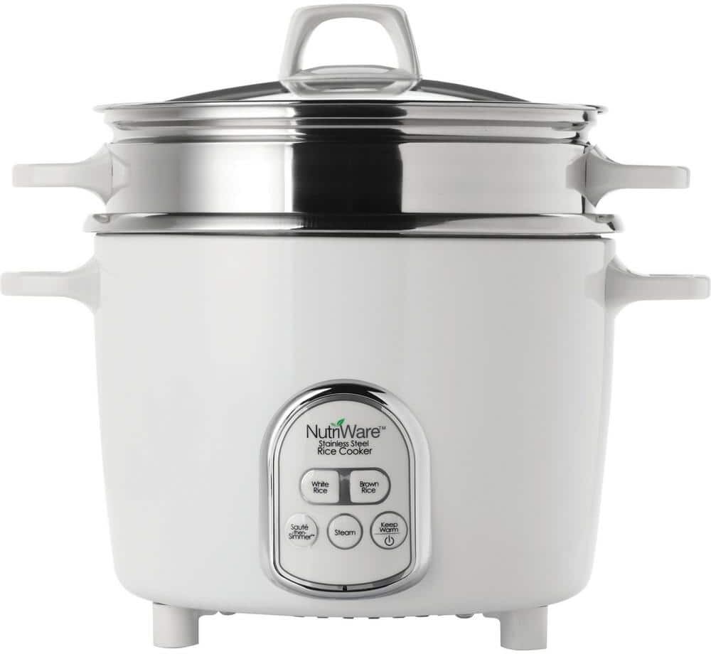 AROMA NutriWare Digital Pot Style 7-Cup Rice Cooker with Glass Lid and Non-Stick Pot