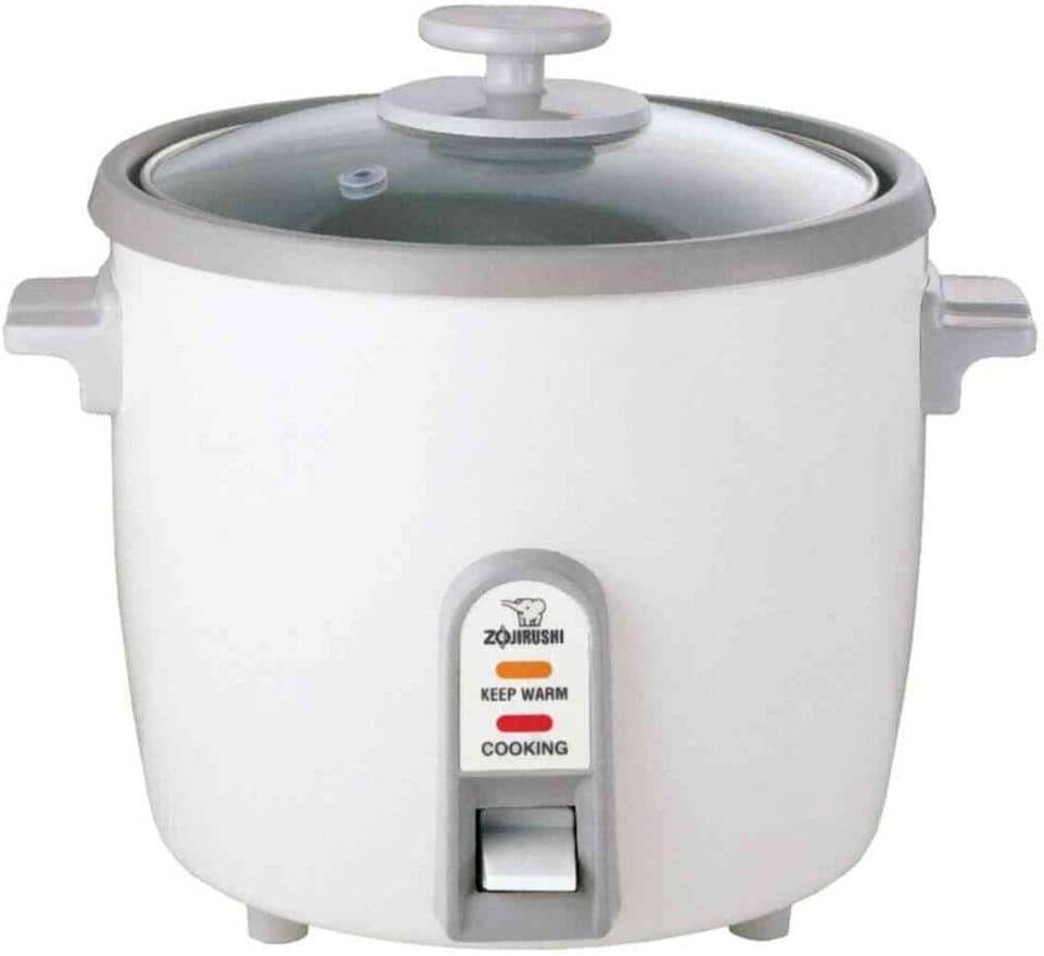 Zojirushi 6-Cup White Rice Cooker with Stainless Steel Steaming Tray