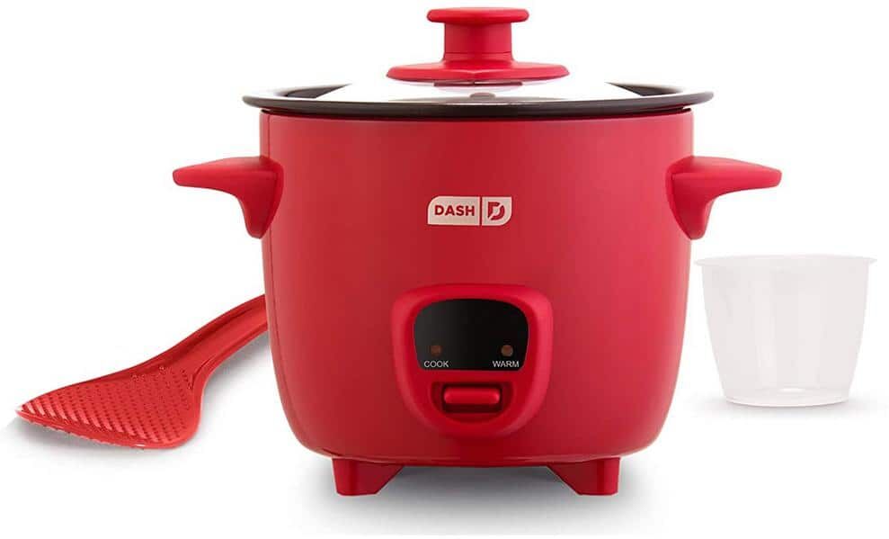 Dash Mini 16-oz. 2-Cup Rice Cooker in Red with Keep Warm Setting