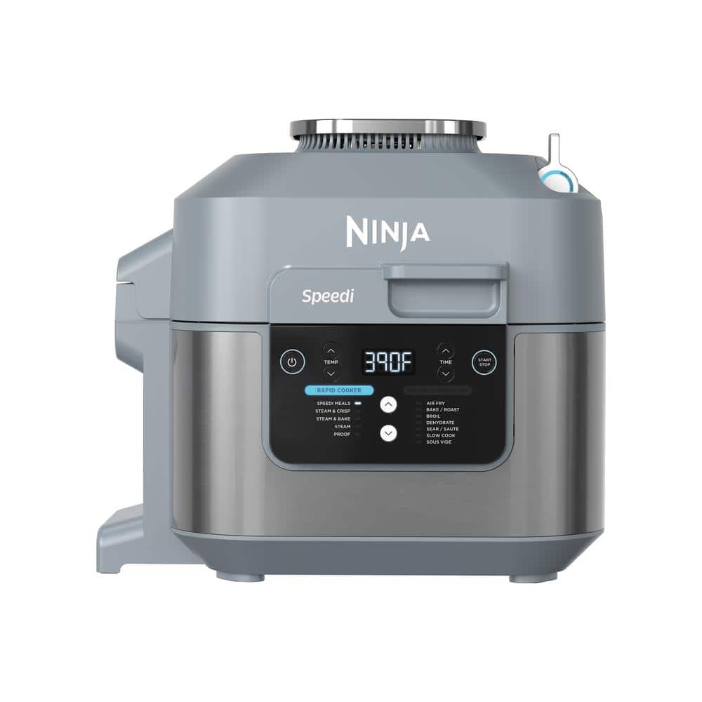 NINJA Speedi Rapid Grey 24-Cup Steam Cooker and Air Fryer with 12 in 1 Functionality SF301
