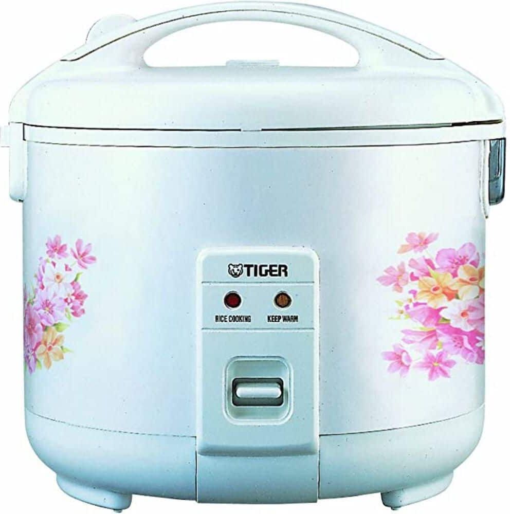 Tiger Corporation JNP-1500-FL 8-Cup Rice Cooker and Warmer, Floral White