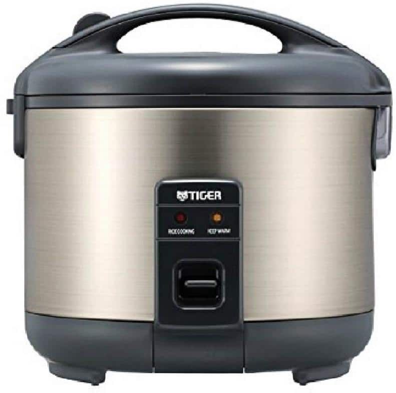 Tiger 8-Cup Black Rice Cooker and Warmer, Urban Satin