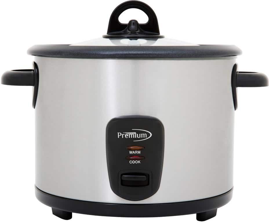 Premium LEVELLA Deluxe 16-Cup Stainless Steel Rice Cooker with Stainless Steel Pot