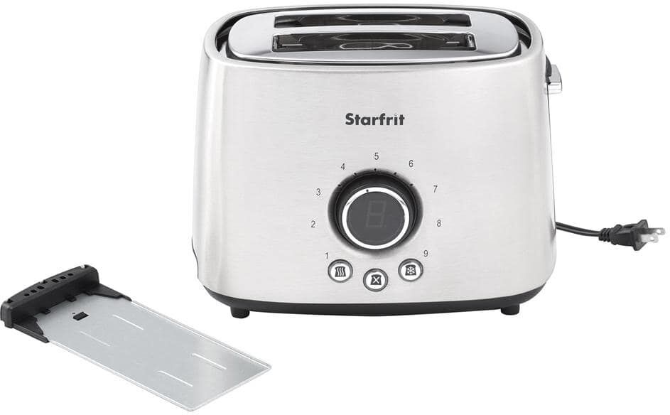 Starfrit 800 W 2-Slice Silver Wide Slot Toaster