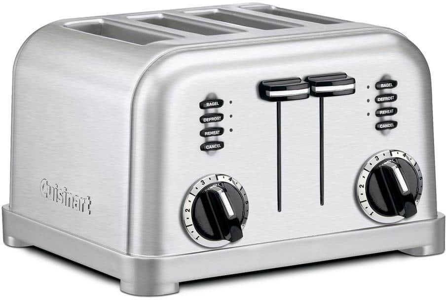 Cuisinart Classic Series 4-Slice Stainless Steel Wide Slot Toaster with Crumb Tray