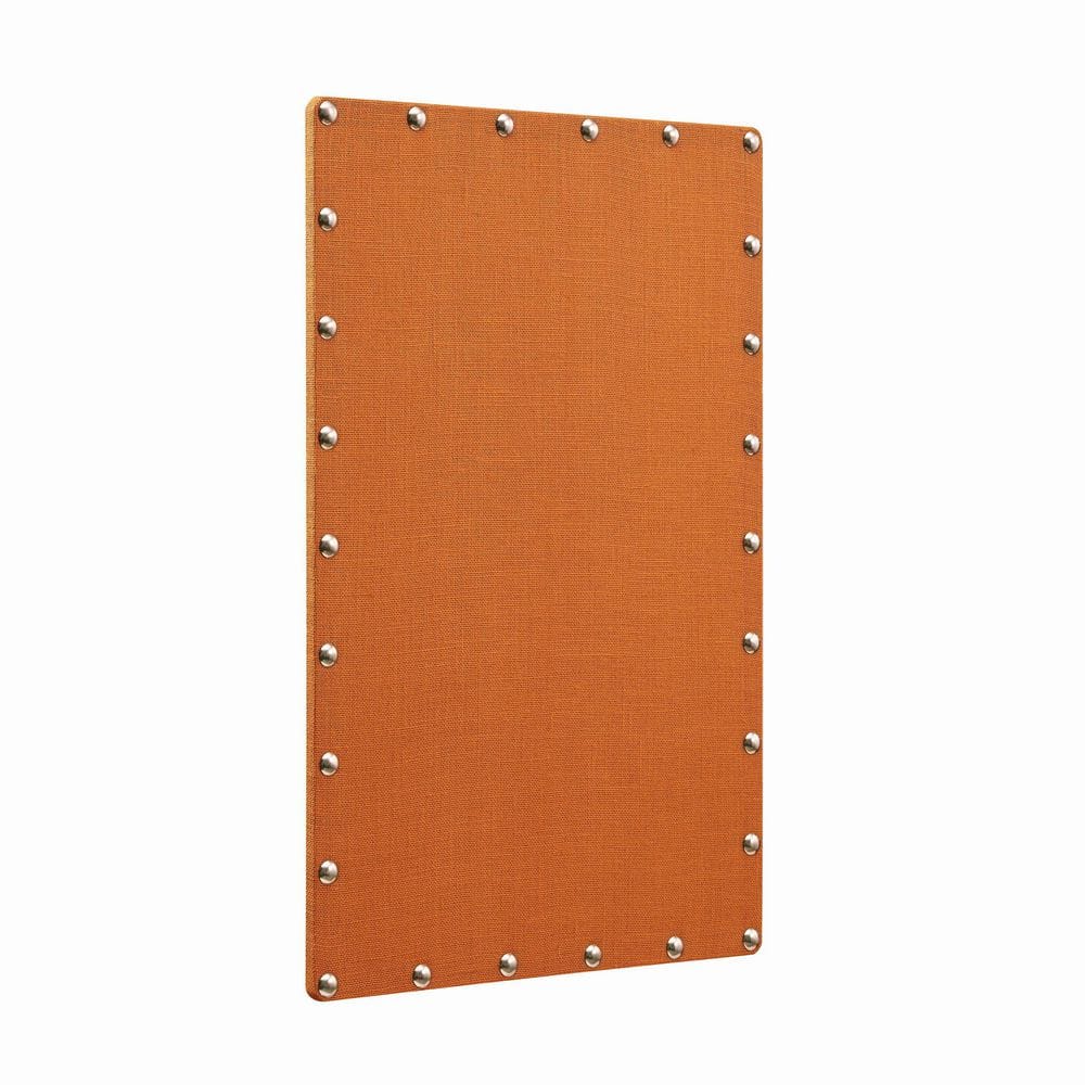 Linon Home Decor Benji Orange 24x36 Bulletin Board with Silver Nail Heads