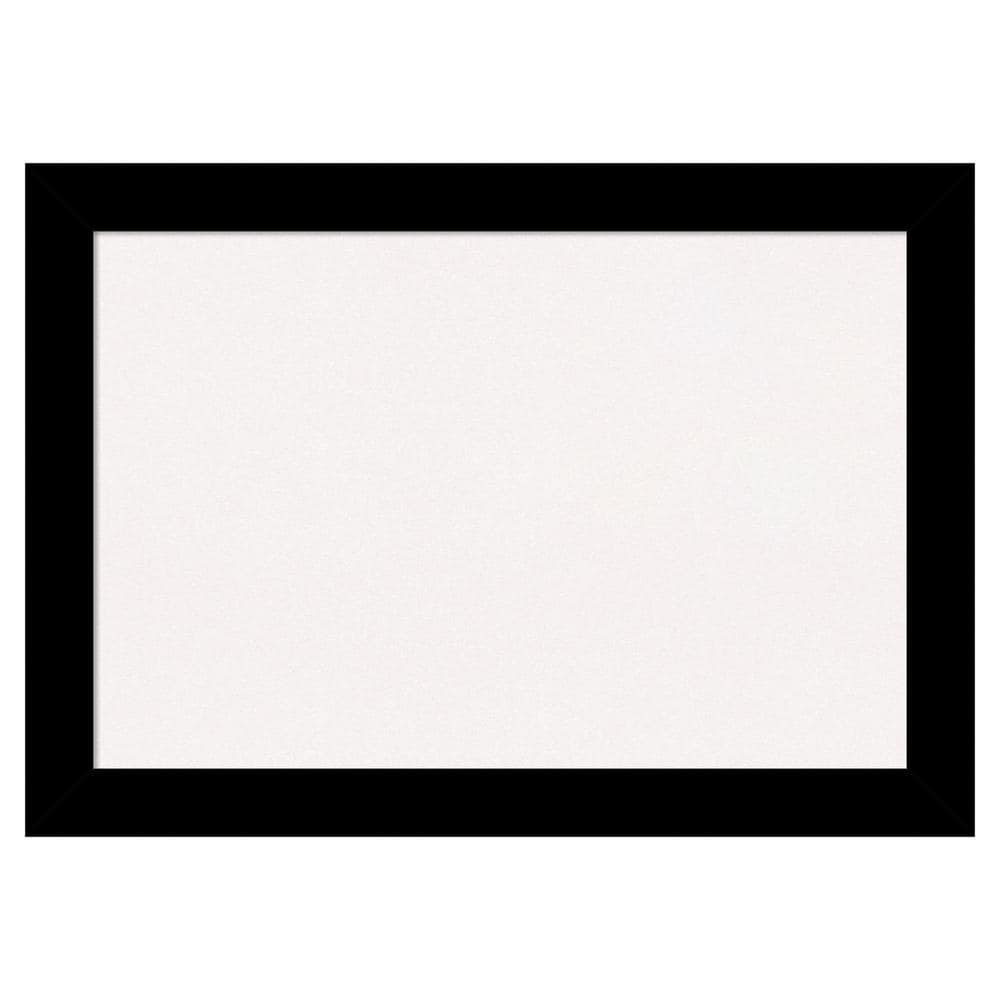 Amanti Art Basic Black Wood White Corkboard 41 in. x 29 in. Bulletin Board Memo Board