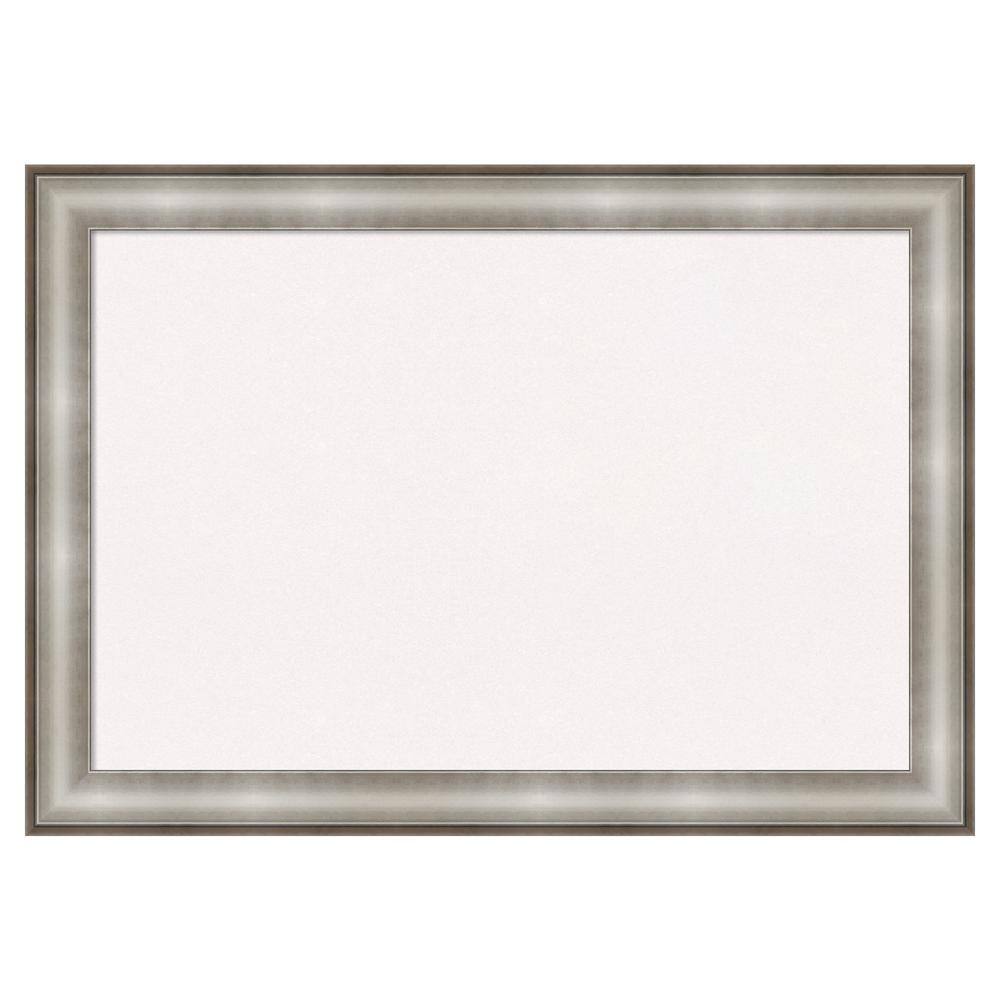Amanti Art Imperial Silver White Corkboard 41 in. x 29 in. Bulletin Board Memo Board