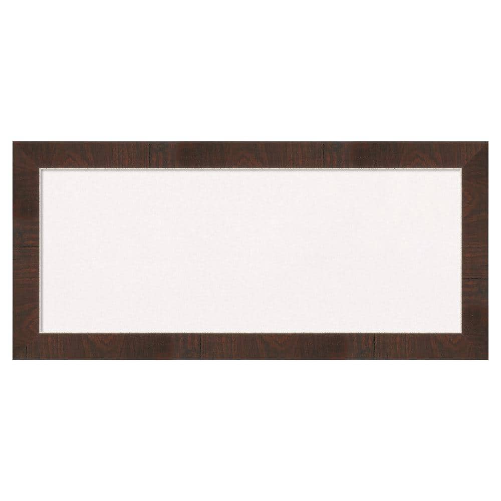 Amanti Art WildWood White Corkboard 32 in. x 15 in. Bulletin Board Memo Board