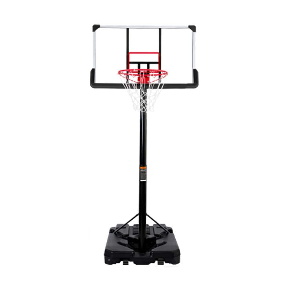 Amucolo 6.6 ft. to 10 ft. Adjustable Height Portable Basketball Hoop Goal Basketball System Basketball Equipment with Wheels