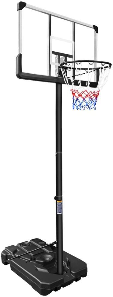 Portable Basketball Hoop & Goal Height Adjustable 7   ft. to 10   ft. with 44 in. Backboard and Wheels for Adults Youth