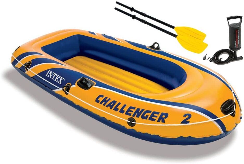 Intex Challenger 2 Inflatable Boat Set with Pump and Oars