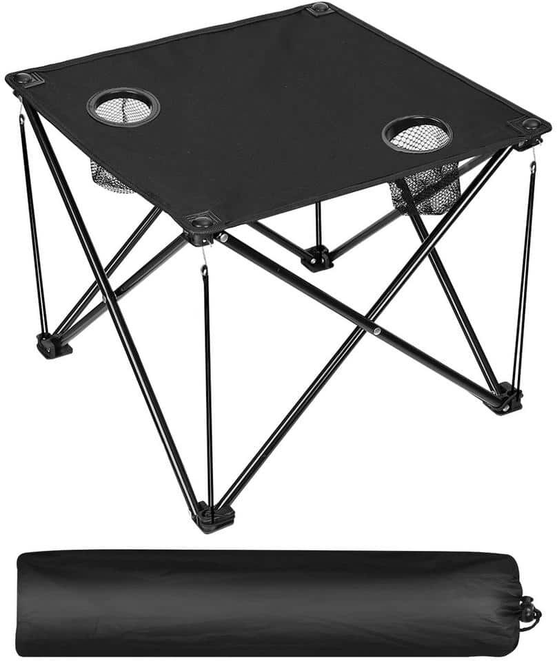 Movisa Foldable Camping Table Portable Picnic Table Lightweight Travel Desk