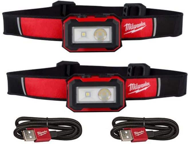 Milwaukee 450 Lumens Internal Rechargeable Magnetic Headlamp and Task Light (2-Pack)