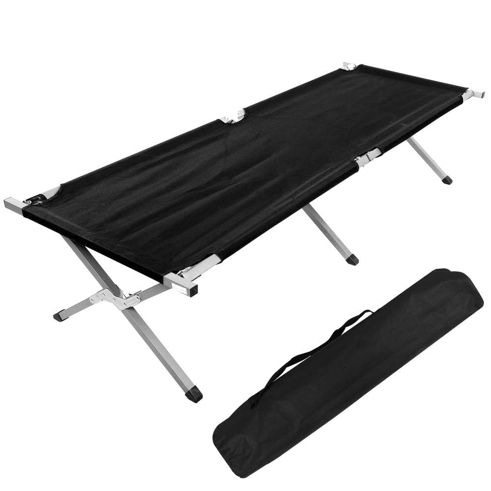 Otryad Metal Garden Stool, Folding Camping Cot with Storage Bag, Portable and Light-Weight Sleeping Bed for Outdoor Traveling