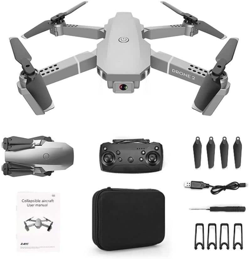 Etokfoks Drone 4K HD Camera WiFi Collapsible RC Quadcopter Helicopter Toy