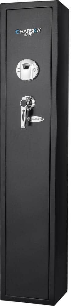 BARSKA 1.83 cu. ft. 4-Gun Tall Biometric Safe, Black Matte