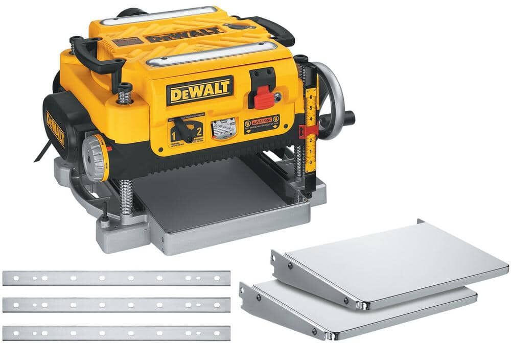 DeWalt 15 Amp Corded 13 in. Heavy-Duty 2-Speed Bench Planer with (3) Knives, In Feed Table and Out Feed Table