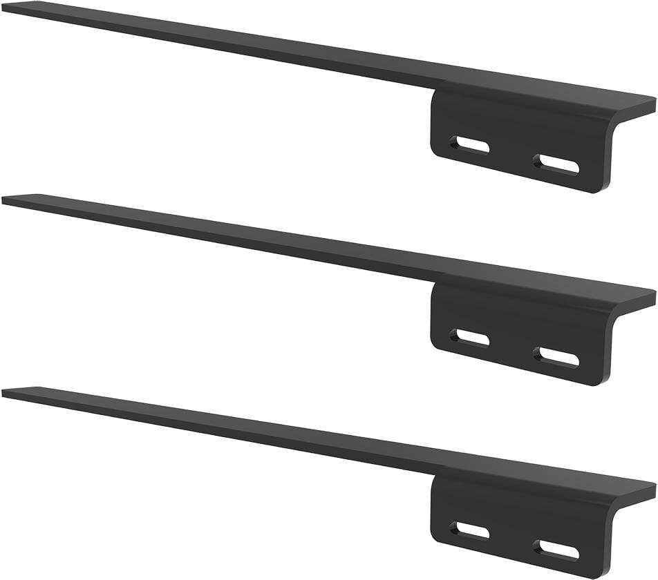 Federal Brace Harmony Right 24 in. Black Hidden Countertop Bracket (3-Pack)