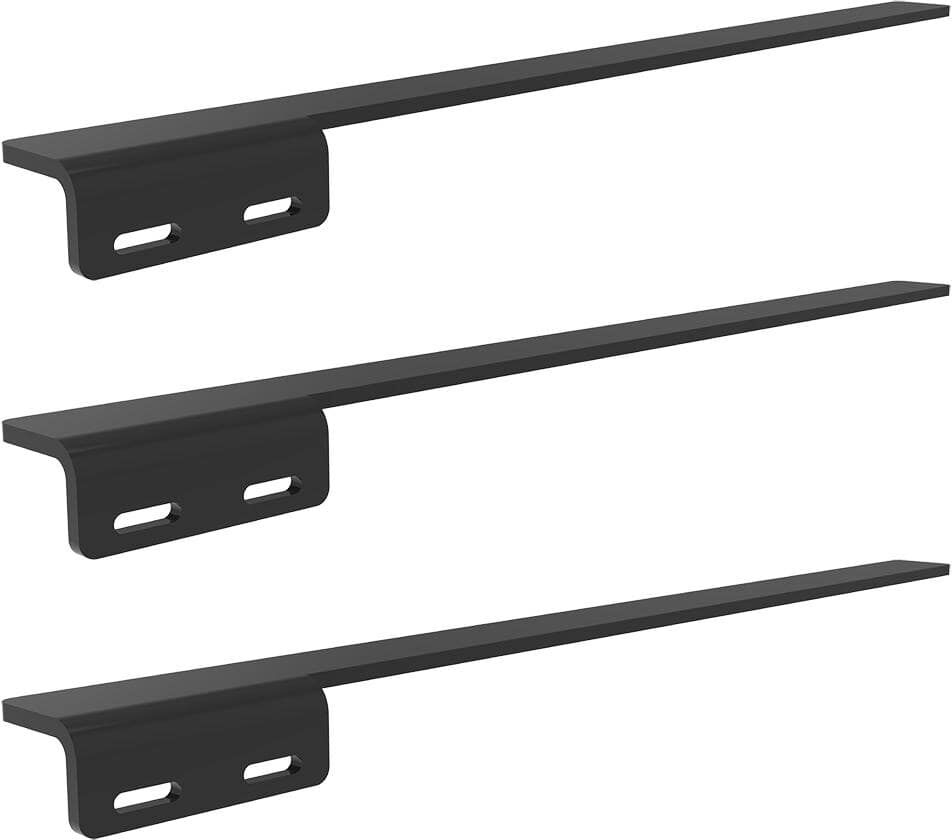 Federal Brace Harmony Left 24 in. Black Hidden Countertop Bracket (3-Pack)