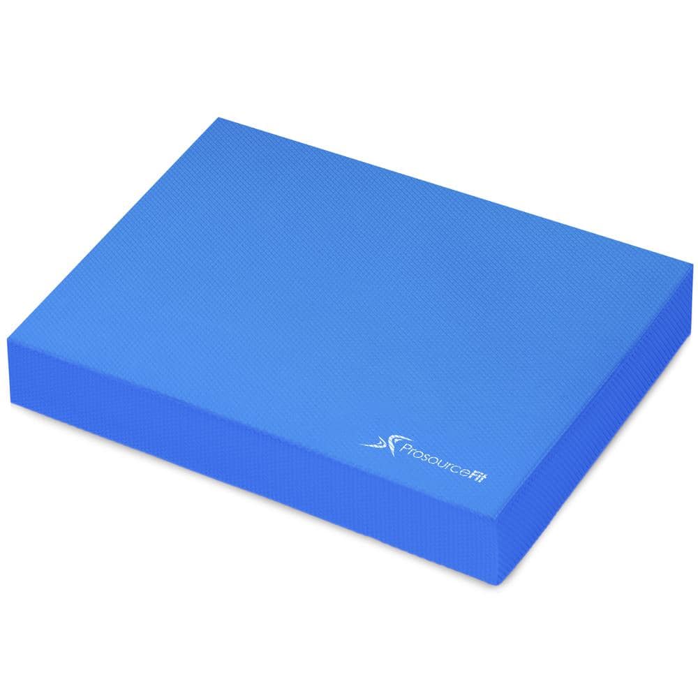 PROSOURCEFIT Blue 15.5 in. L x 12.5 in. W x 2.5 in. T Exercise Balance Pad, Non-Slip Cushioned Foam Mat and Knee (1.35 sq. ft.)