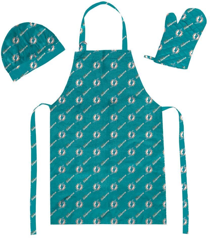 The Northwest Group NFL Dolphins 3PC Set Apron Mitt Hat