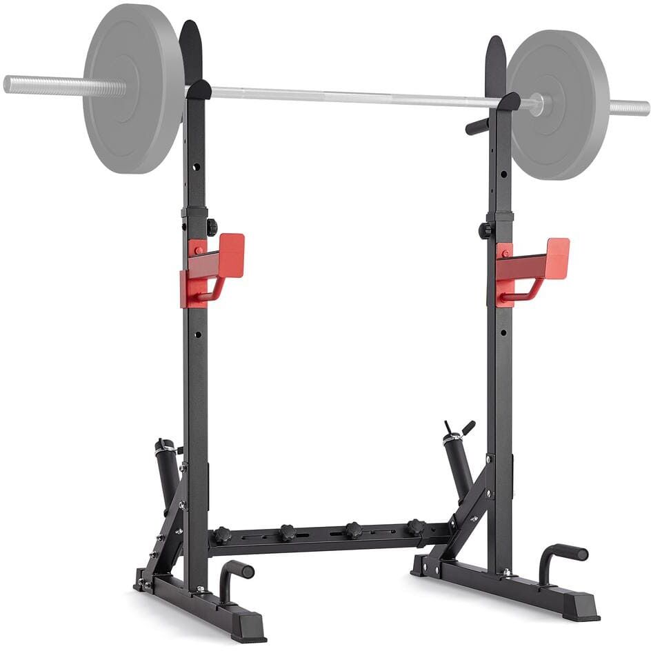 VEVOR Squat Stand Power Rack Adjustable Multi-Functional Barbell Rack with Hook, Weight Plate Storage Attachment