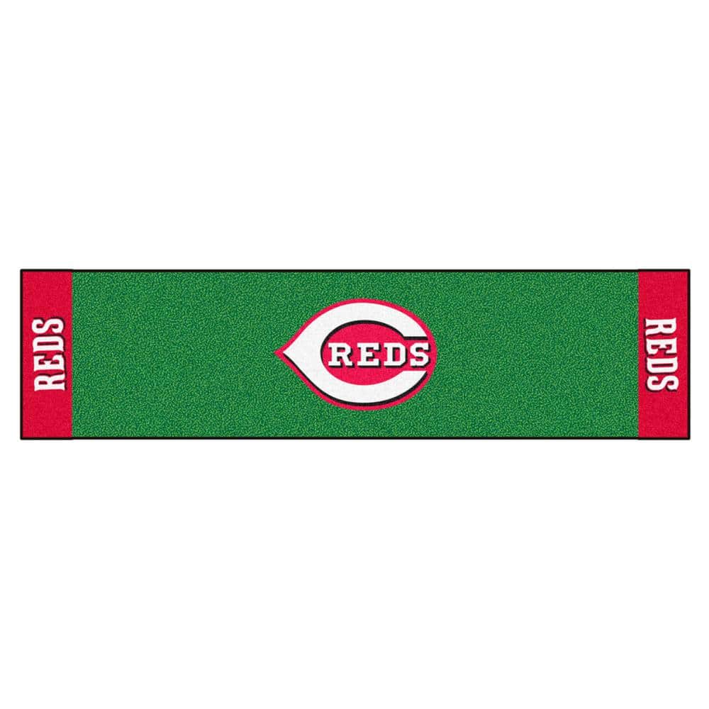 MLB Cincinnati Reds 1 ft. 6 in. x 6 ft. Indoor 1-Hole Golf Practice Putting Green