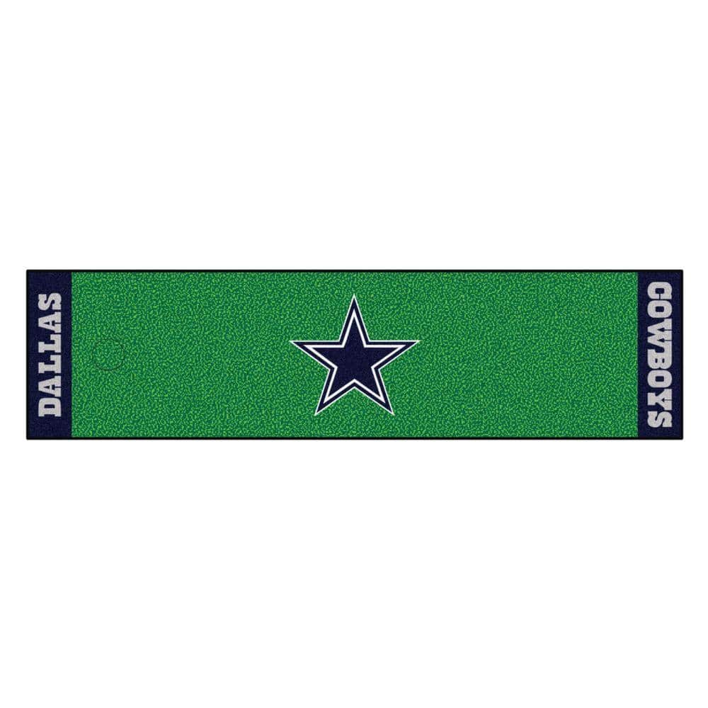 NFL Dallas Cowboys 1 ft. 6 in. x 6 ft. Indoor 1-Hole Golf Practice Putting Green