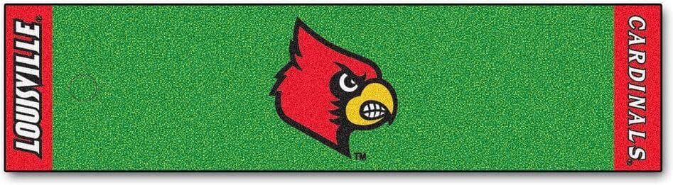 Fanmats NCAA University of Louisville 1 ft. 6 in. x 6 ft. Indoor 1-Hole Golf Practice Putting Green