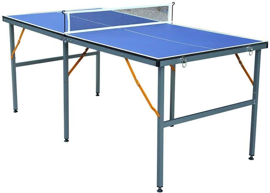 Siavonce 6 ft. Mid-Size Foldable & Portable Ping Pong Table Set for Indoor & Outdoor with Net, 2 Table Tennis Paddles and 3 Balls