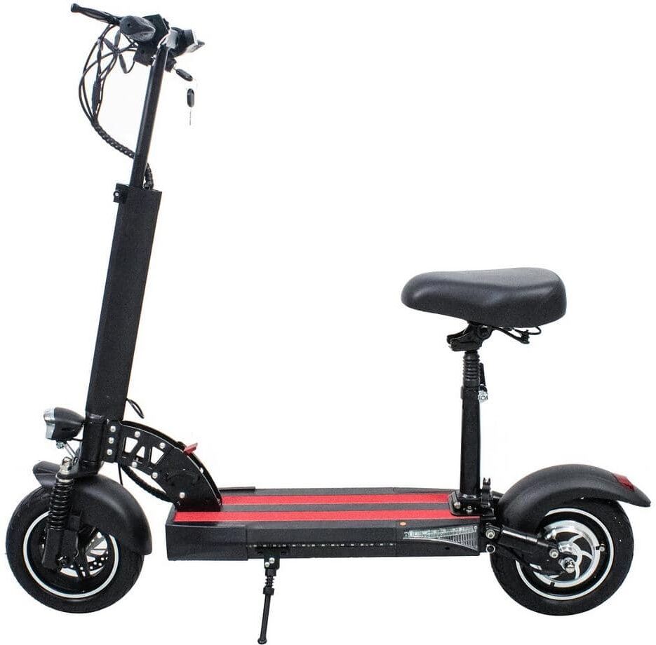 500W 48V 12.5ah Electric Scooter Folding 10 in. Adults off Road E-Scooter with Seat Up to 34-Miles Range Battery