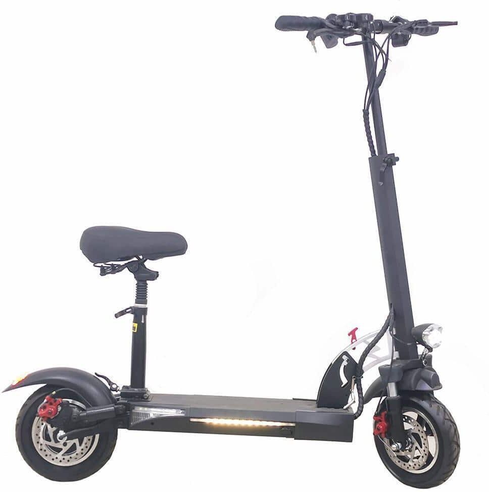 Wildaven Adults Folding Electric Scooter with 80-Watt Powerful Motor, 48-Volt 15Ah Lithium Battery and Double Disc Brake