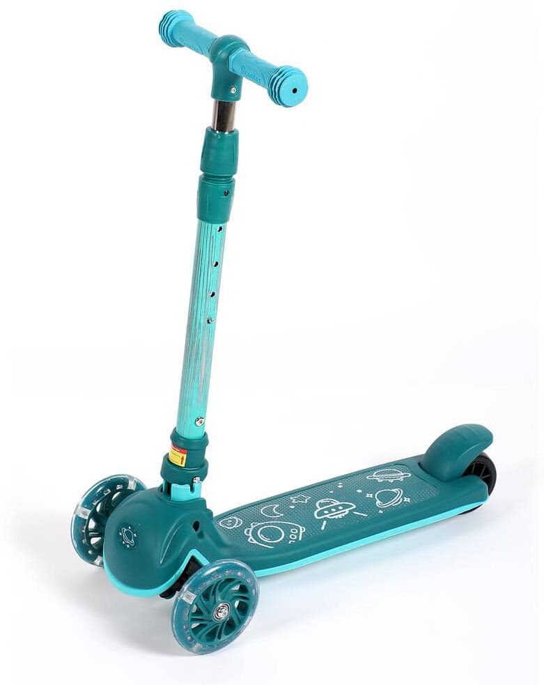 ITOPFOX Kick Scooter for Kids Wheel with Brake, Adjustable Height Handlebar, Lightweight, Aged 3-10, Wide Standing Board